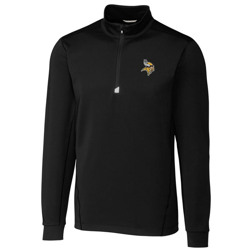 Minnesota Vikings Cutter & Buck Traverse Quarter-Zip Pullover Jacket - Black - NFL