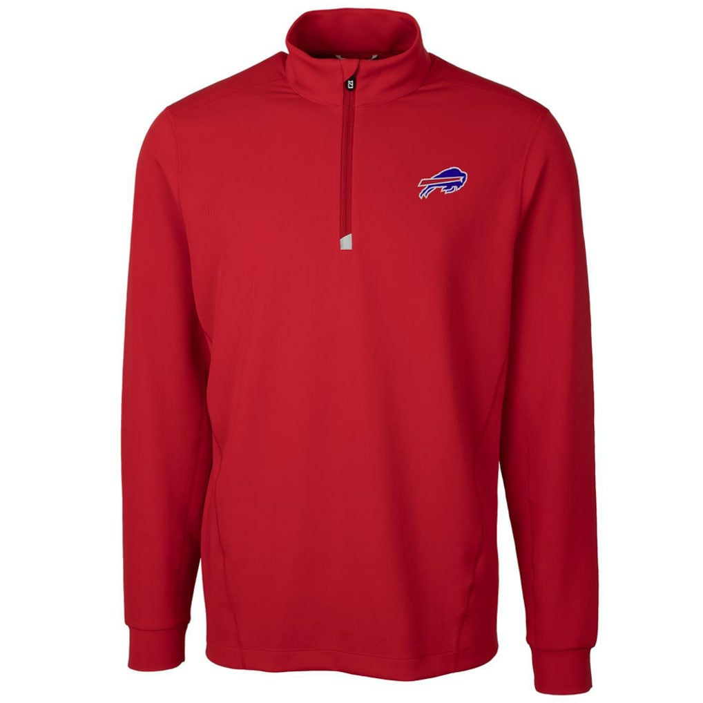 Buffalo Bills Cutter & Buck Traverse Quarter-Zip Pullover Jacket - Red - NFL