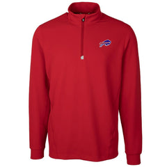 Buffalo Bills Cutter & Buck Traverse Quarter-Zip Pullover Jacket - Red - NFL