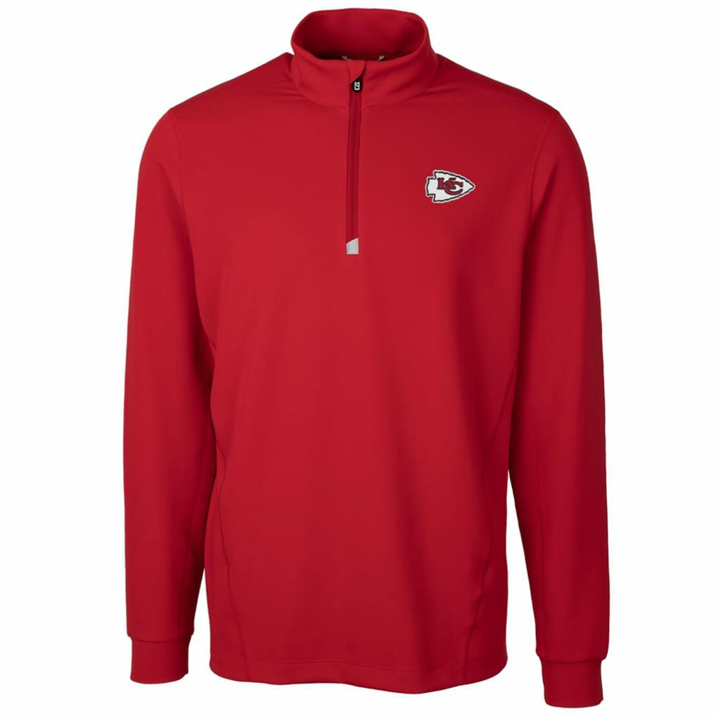 Kansas City Chiefs Cutter & Buck Traverse Quarter-Zip Pullover Jacket - Red - NFL