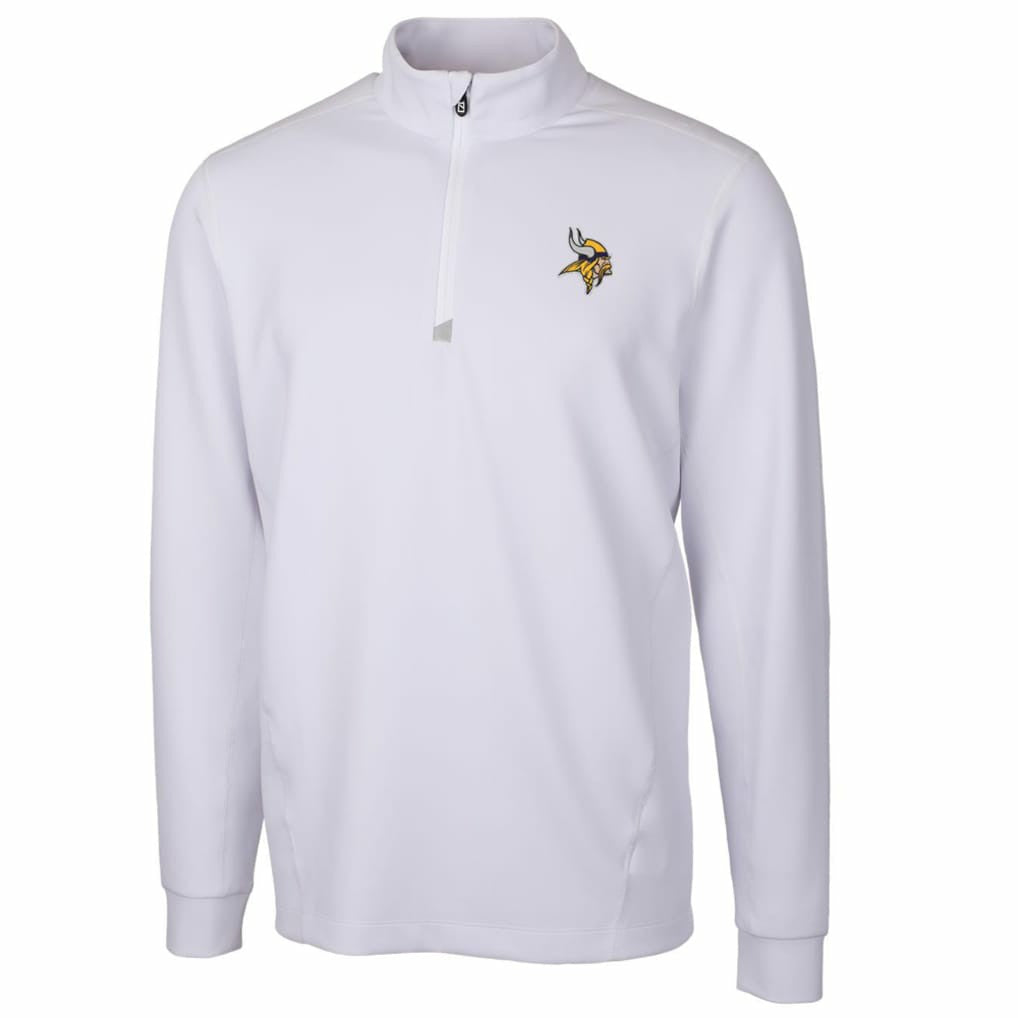 Minnesota Vikings Cutter & Buck Traverse Quarter-Zip Pullover Jacket - White - NFL