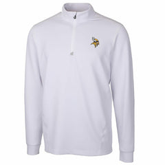 Minnesota Vikings Cutter & Buck Traverse Quarter-Zip Pullover Jacket - White - NFL