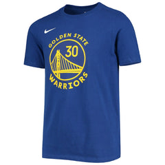 Nike Stephen Curry Golden State Warriors Youth Logo Name & Number Performance T-Shirt Royal