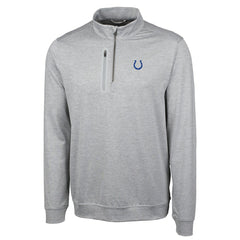 Indianapolis Colts Cutter & Buck Big & Tall Stealth Quarter-Zip Pullover Jacket - Heather Gray - NFL