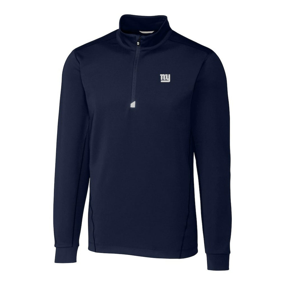 New York Giants Cutter & Buck Big & Tall Traverse Quarter-Zip Pullover Jacket - Navy - NFL