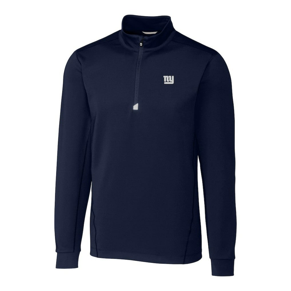 New York Giants Cutter & Buck Big & Tall Traverse Quarter-Zip Pullover Jacket - Navy - NFL