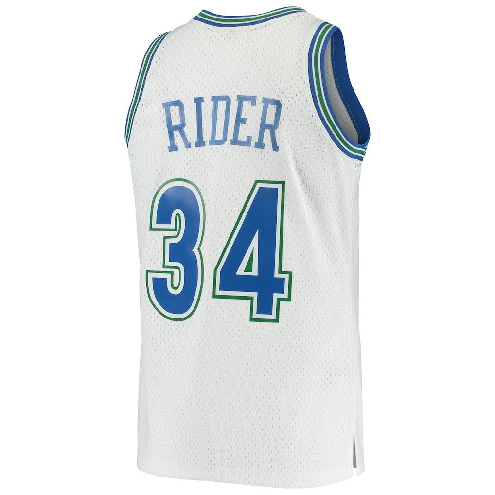 Mitchell & Ness Isaiah Rider Minnesota Timberwolves 1995/96 Hardwood Classics Swingman Jersey White