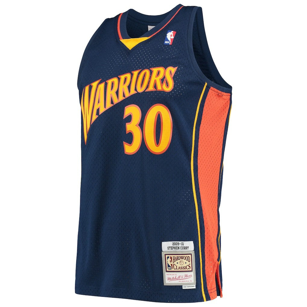 Mitchell & Ness Stephen Curry Golden State Warriors Hardwood Classics Swingman Jersey Navy