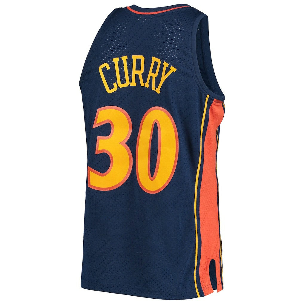 Mitchell & Ness Stephen Curry Golden State Warriors Hardwood Classics Swingman Jersey Navy