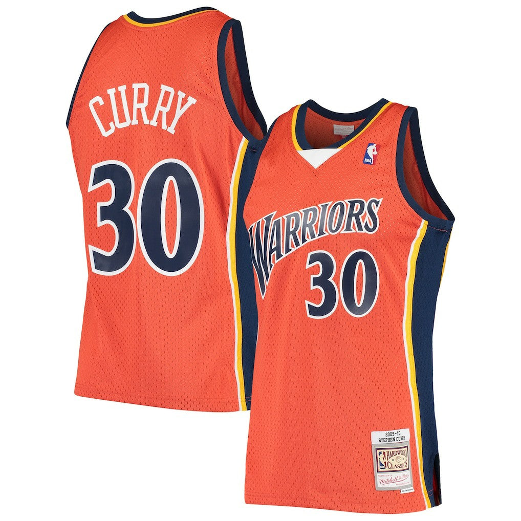 Mitchell & Ness Stephen Curry Golden State Warriors Hardwood Classics Swingman Jersey Orange