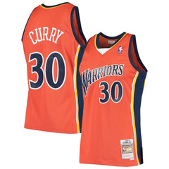 Mitchell & Ness Stephen Curry Golden State Warriors Hardwood Classics Swingman Jersey Orange