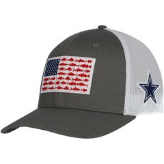Dallas Cowboys PFG Fish Flag Flex Hat - Gray - Columbia