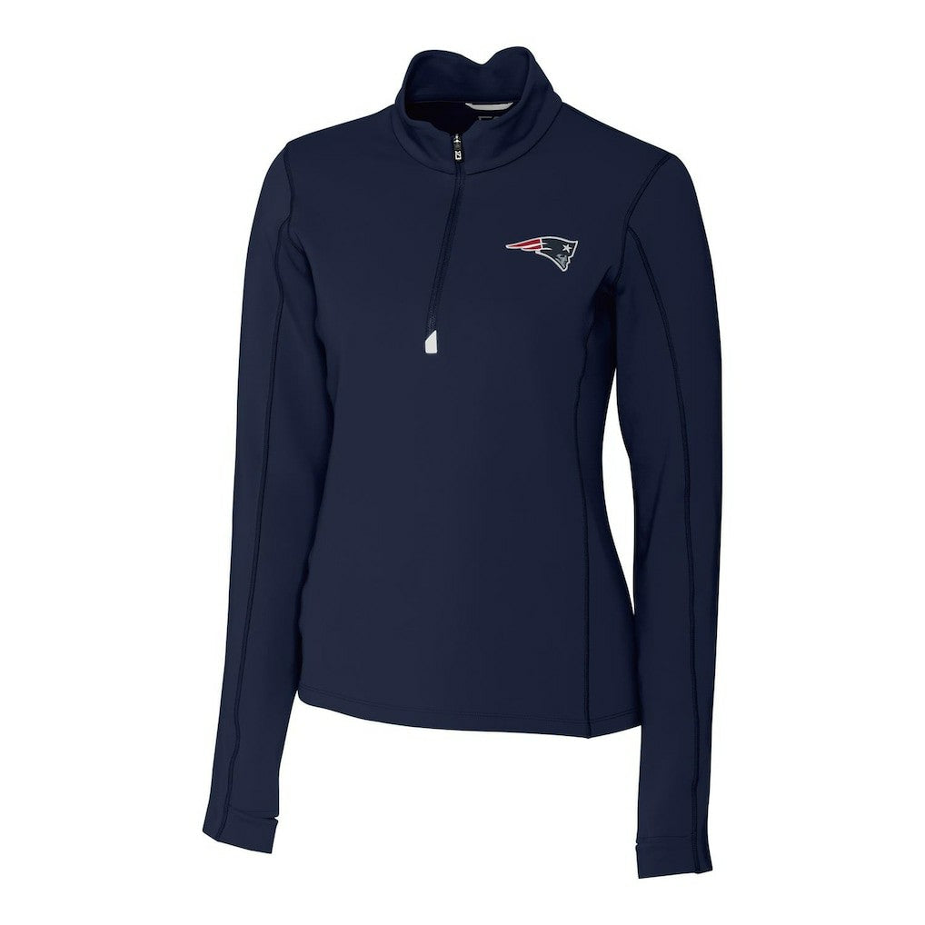 New England Patriots Cutter & Buck Women's Traverse Half-Zip Pullover Jacket - Navy - NFL