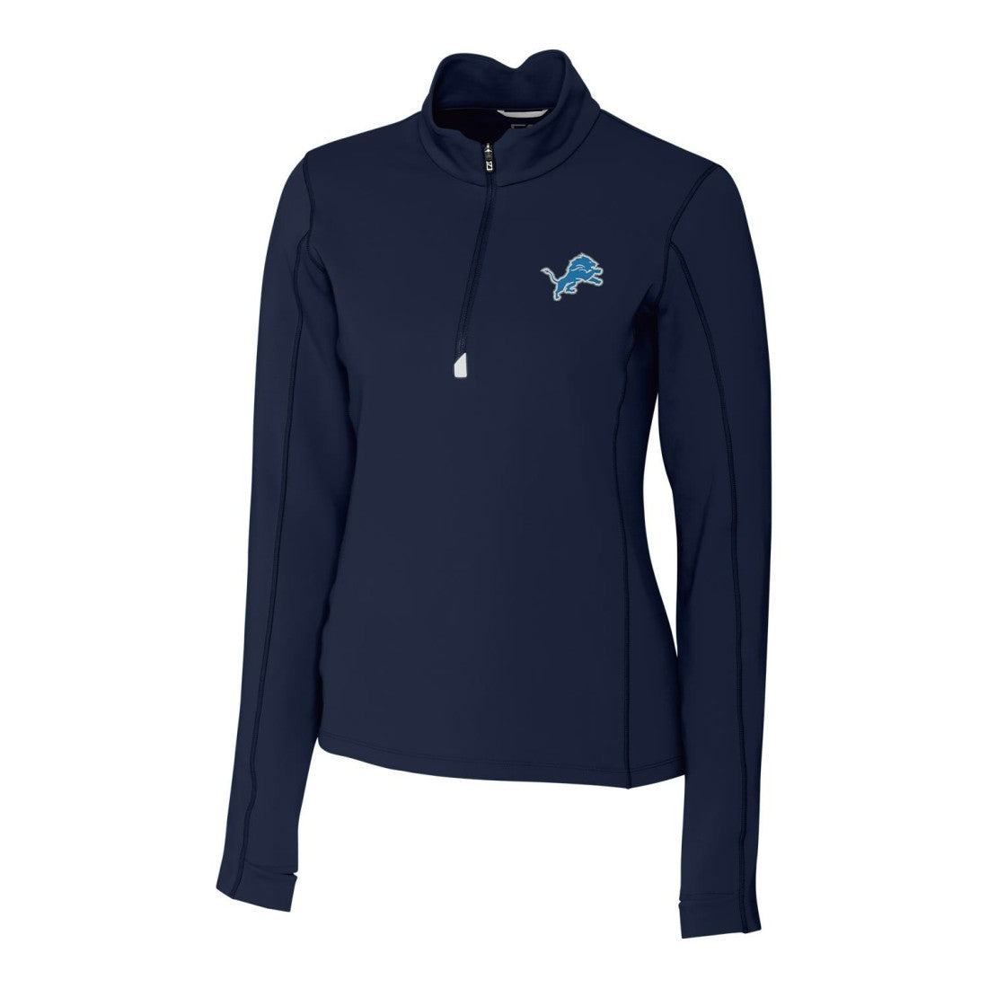 Detroit Lions Cutter & Buck Women's Traverse Half-Zip Pullover Jacket - Navy - NFL