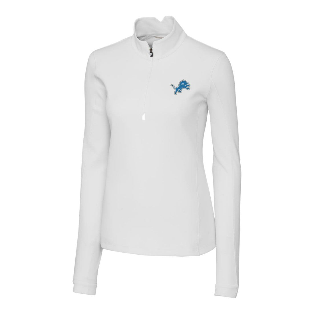 Detroit Lions Cutter & Buck Women's Traverse Half-Zip Pullover Jacket - White - NFL