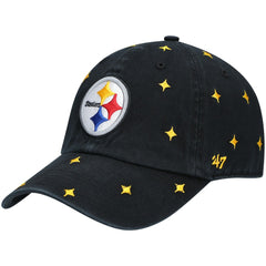 Pittsburgh Steelers '47 Women's Confetti Clean Up Adjustable Hat - Black/Gold - 47 brand