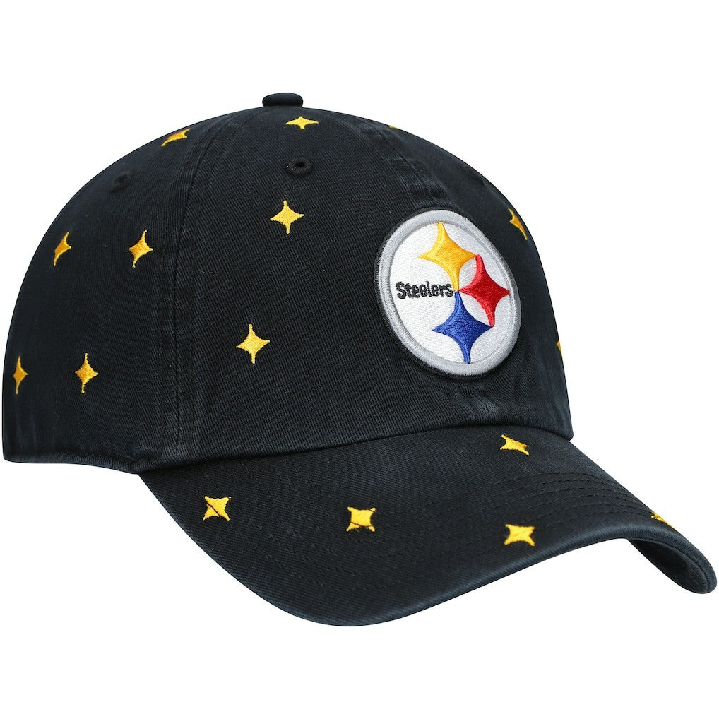 Pittsburgh Steelers '47 Women's Confetti Clean Up Adjustable Hat - Black/Gold - 47 brand