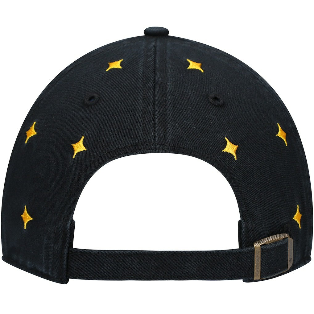 Pittsburgh Steelers '47 Women's Confetti Clean Up Adjustable Hat - Black/Gold - 47 brand