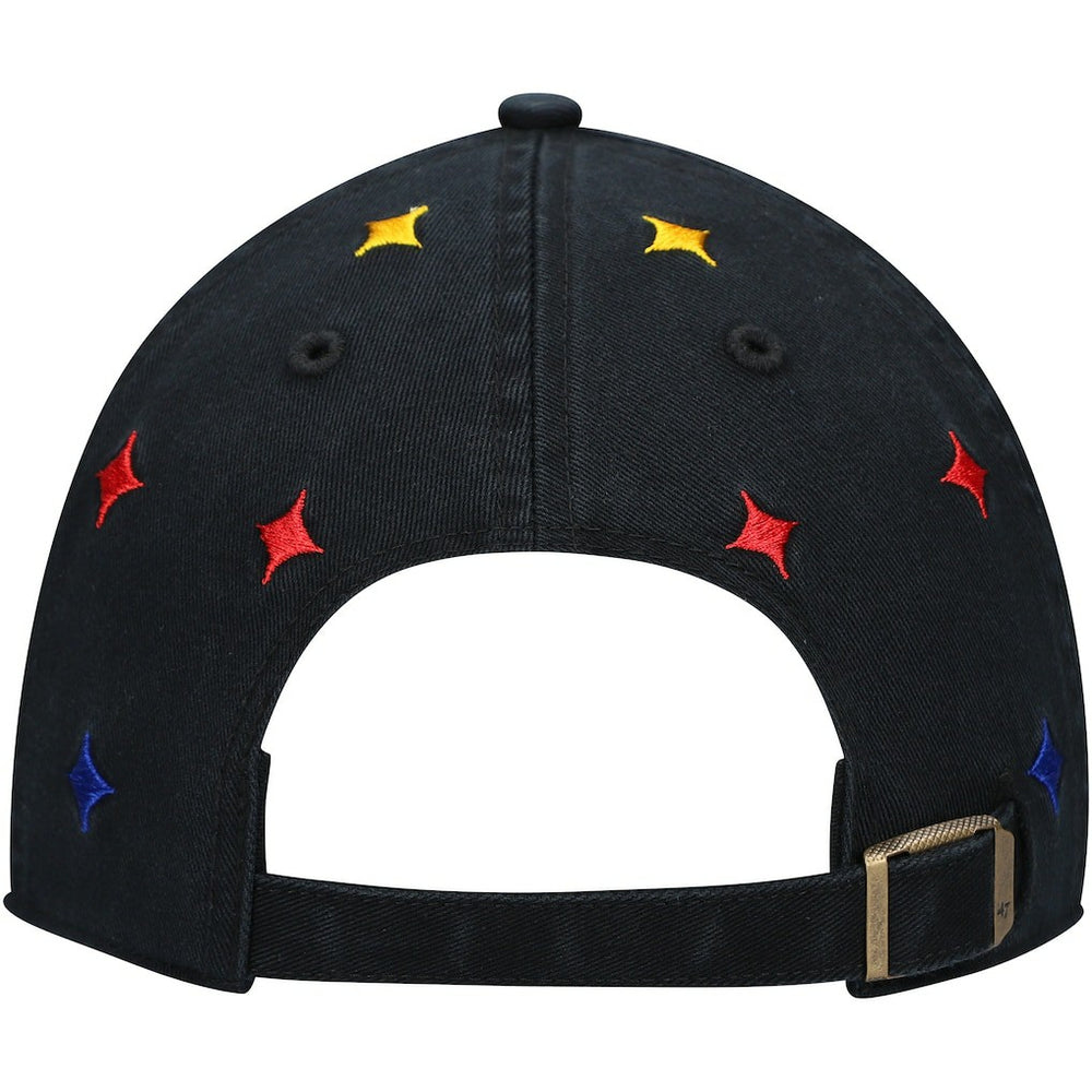 Pittsburgh Steelers '47 Women's Multi Confetti Clean Up Adjustable Hat - Black - 47 brand