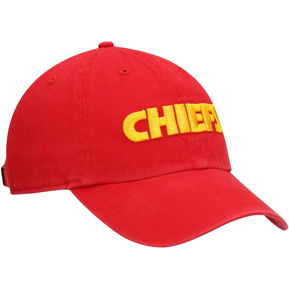 Kansas City Chiefs '47 Clean Up Script Adjustable Hat - Red - 47 brand