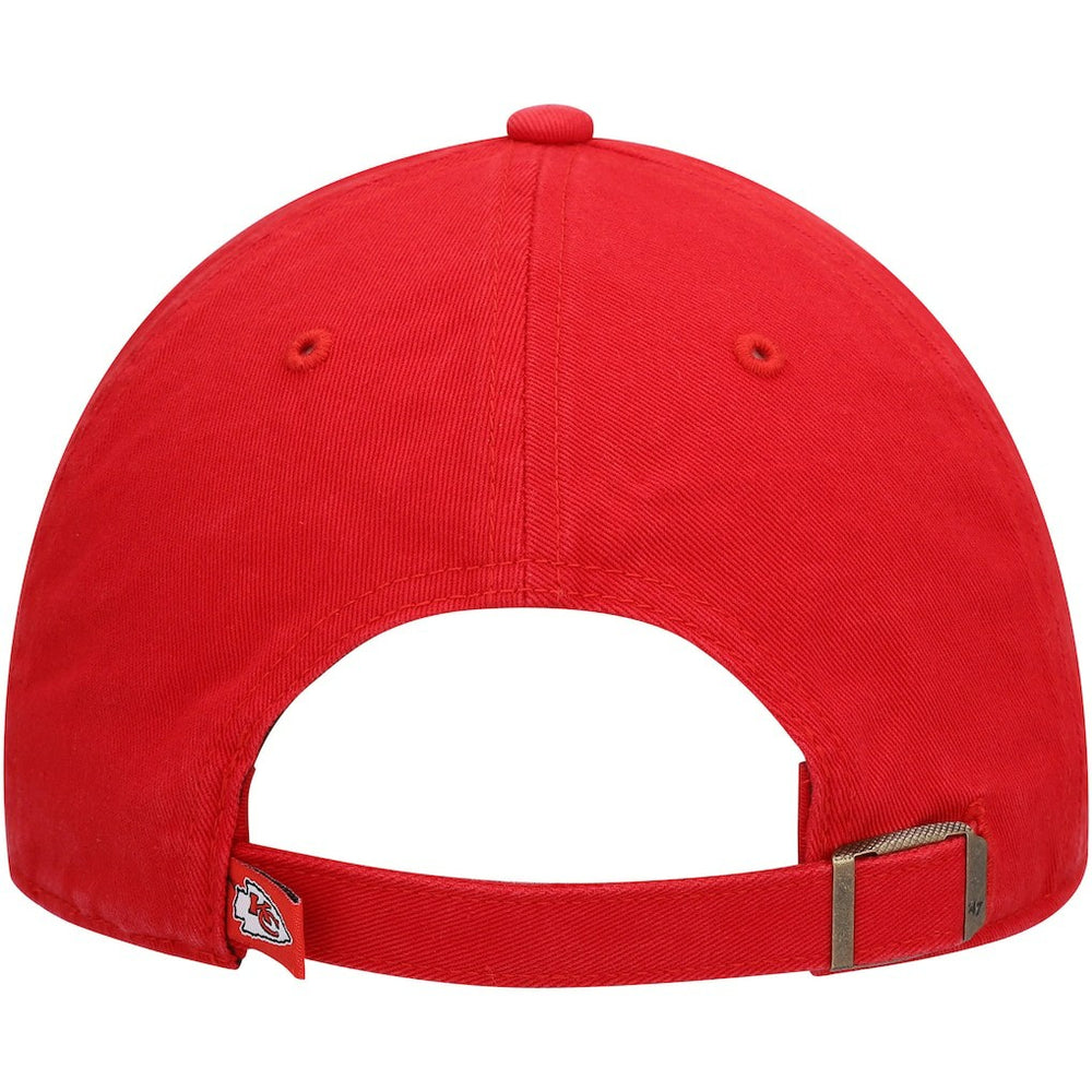 Kansas City Chiefs '47 Clean Up Script Adjustable Hat - Red - 47 brand