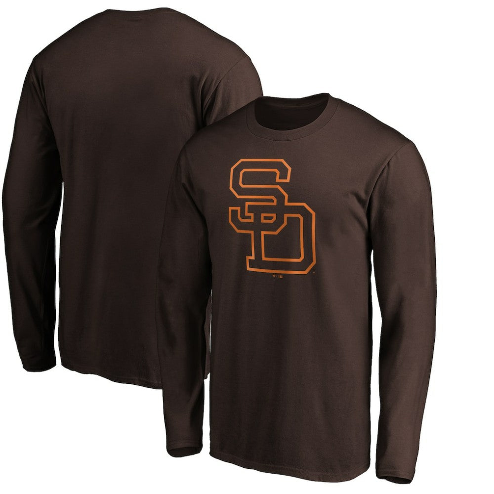 San Diego Padres Cooperstown Collection Huntington Logo Long Sleeve T-Shirt Discount