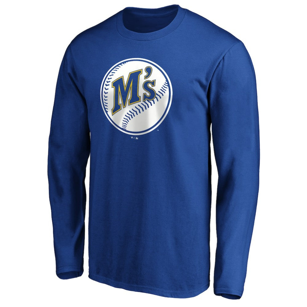 Seattle Mariners Cooperstown Collection Huntington Logo Long Sleeve T-Shirt for sale