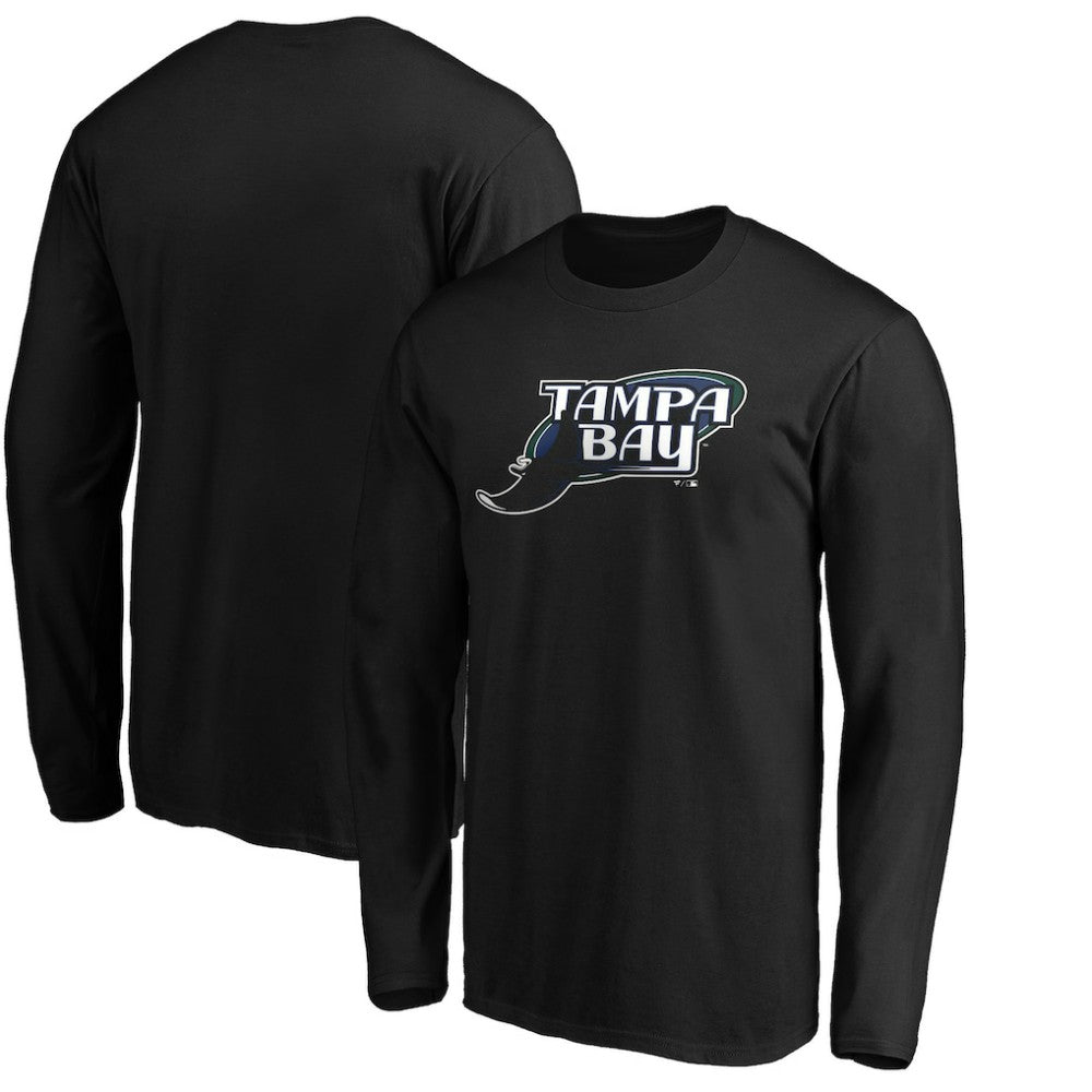 Tampa Bay Rays Cooperstown Collection Huntington Logo Long Sleeve T-Shirt Online