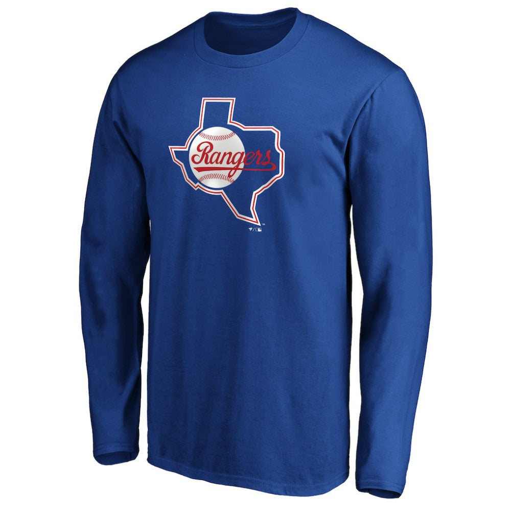Texas Rangers Cooperstown Collection Huntington Logo Long Sleeve T-Shirt Outlet