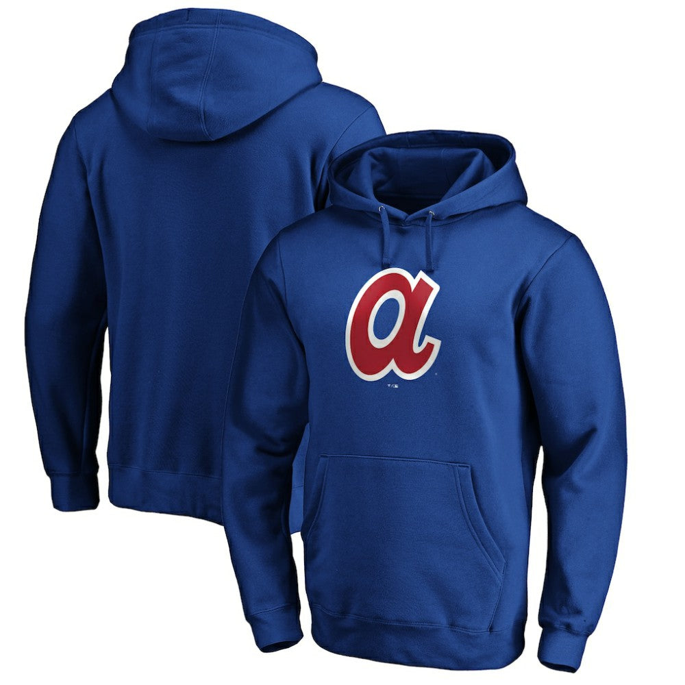 Atlanta Braves Cooperstown Collection Huntington Logo Fitted Pullover Hoodie Outlet