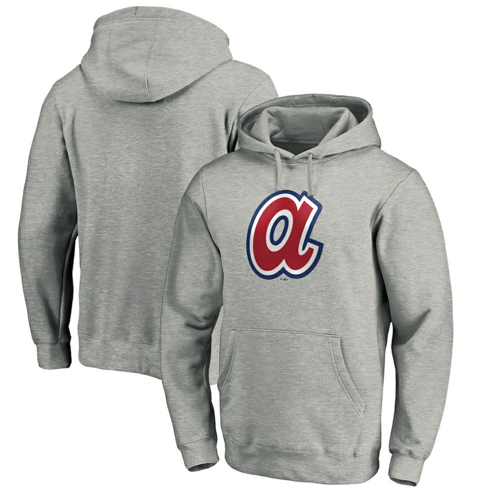 Atlanta Braves Cooperstown Collection Huntington Logo Fitted Pullover Hoodie Online