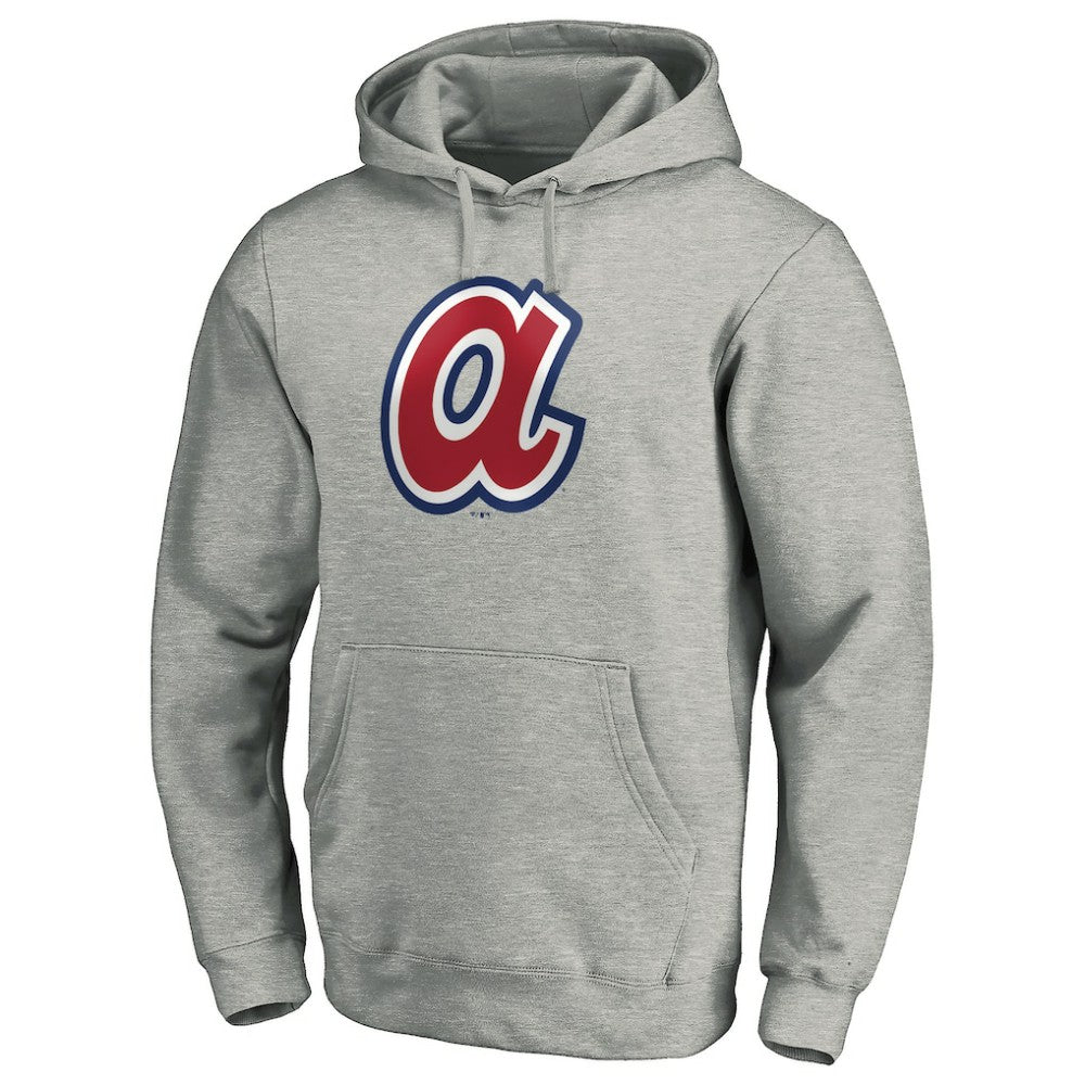 Atlanta Braves Cooperstown Collection Huntington Logo Fitted Pullover Hoodie Online