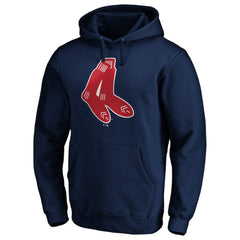 Boston Red Sox Cooperstown Collection Huntington Logo Fitted Pullover Hoodie Sale