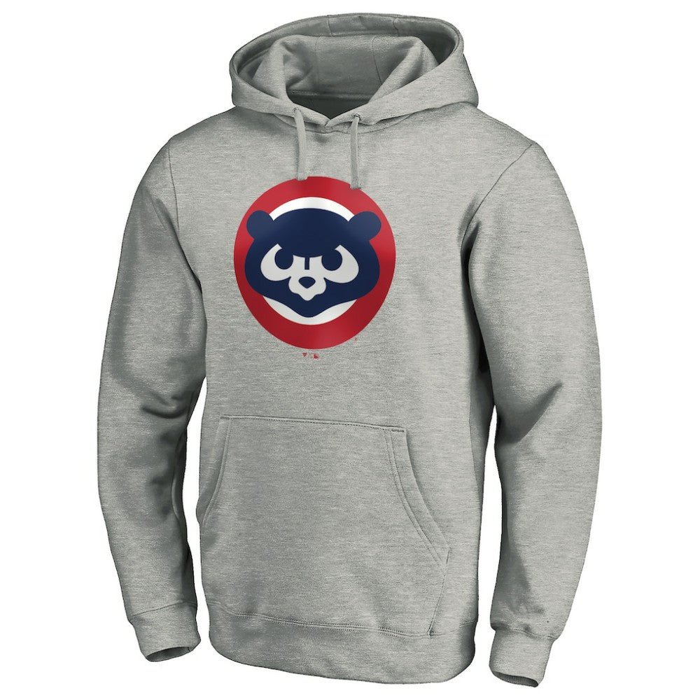 Chicago Cubs Cooperstown Collection Huntington Logo Fitted Pullover Hoodie Sale