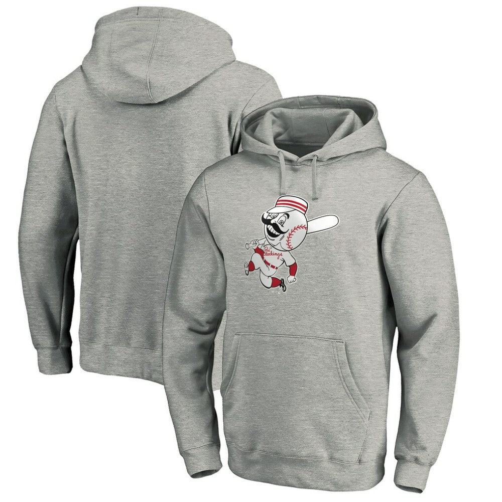 Cincinnati Reds Cooperstown Collection Huntington Logo Fitted Pullover Hoodie for sale