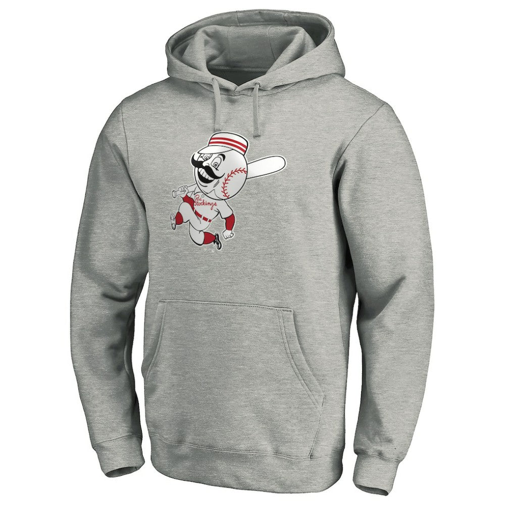 Cincinnati Reds Cooperstown Collection Huntington Logo Fitted Pullover Hoodie for sale
