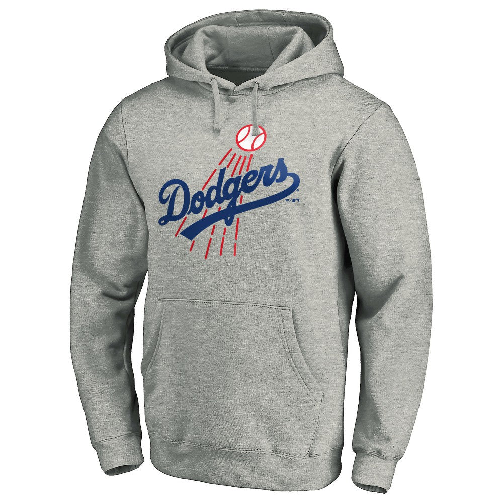 Los Angeles Dodgers Cooperstown Collection Huntington Logo Fitted Pullover Hoodie Discount