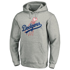 Los Angeles Dodgers Cooperstown Collection Huntington Logo Fitted Pullover Hoodie Discount