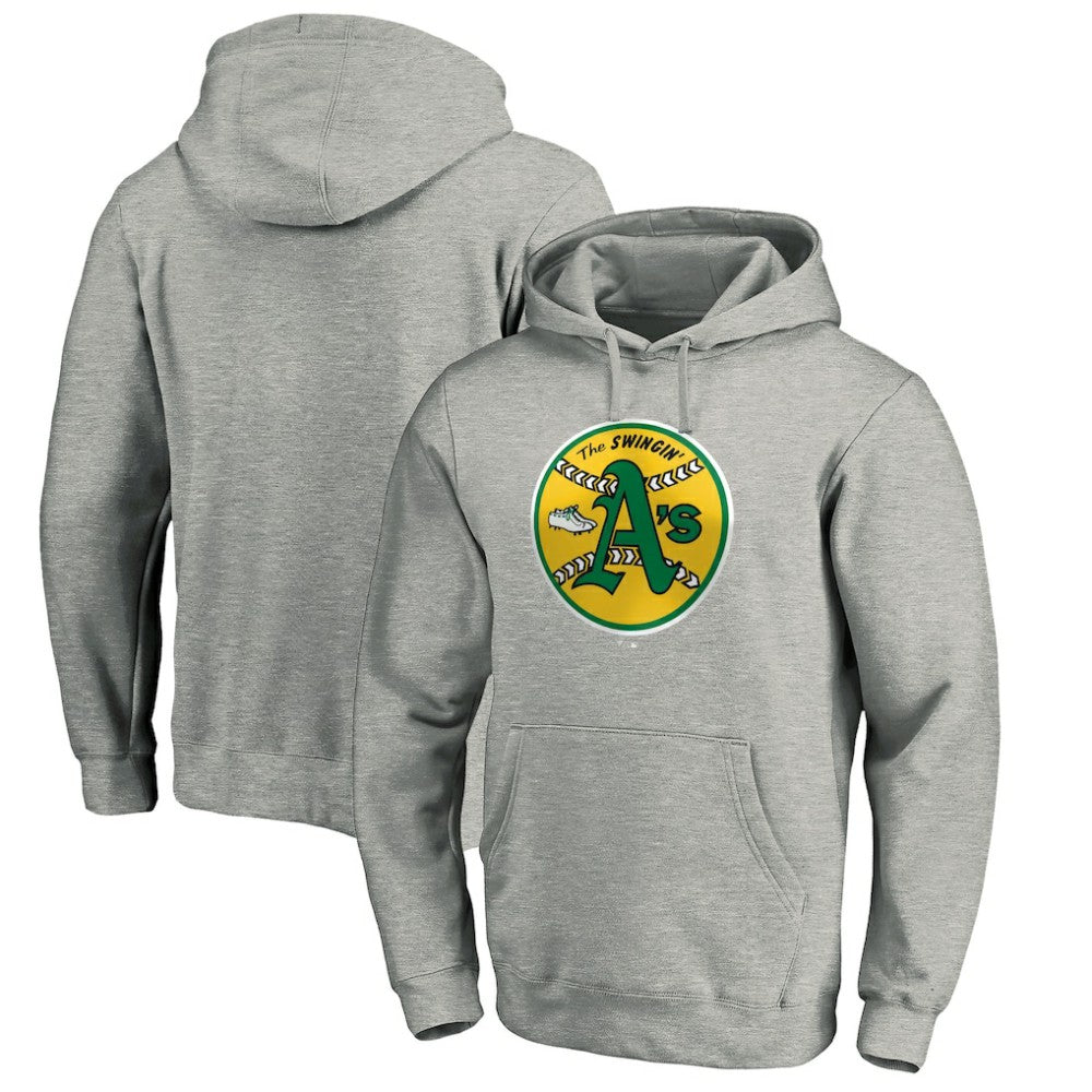 Athletics Cooperstown Collection Huntington Logo Fitted Pullover Hoodie Discount