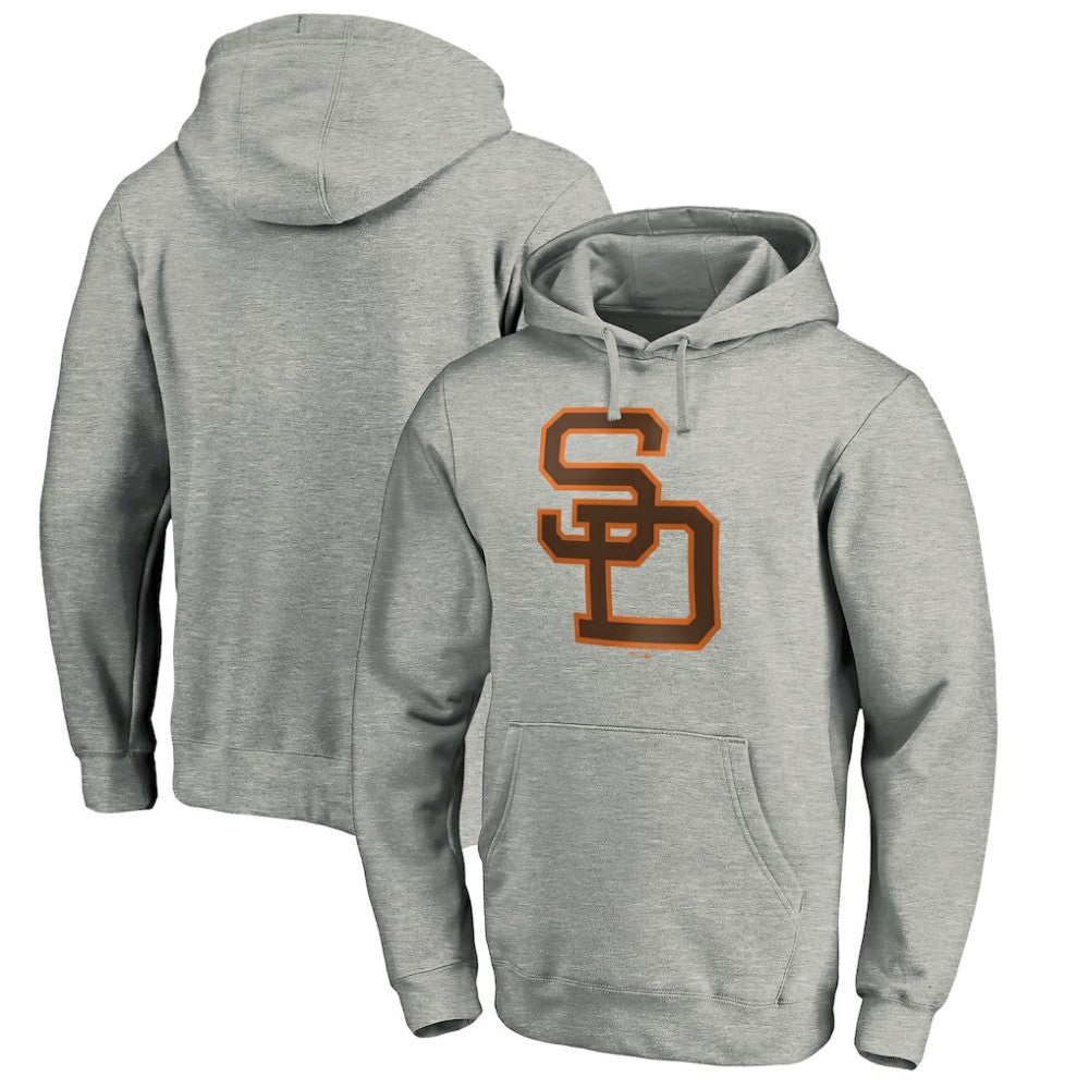 San Diego Padres Cooperstown Collection Huntington Logo Fitted Pullover Hoodie Outlet