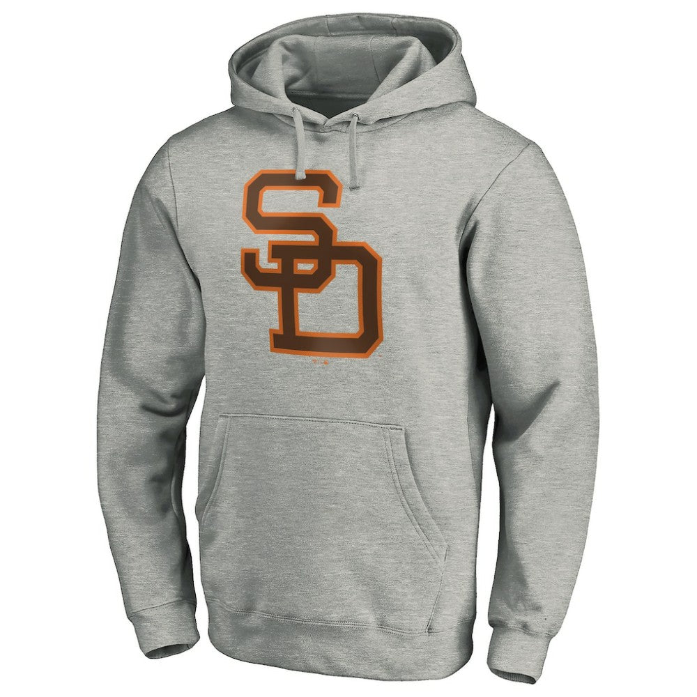 San Diego Padres Cooperstown Collection Huntington Logo Fitted Pullover Hoodie Outlet