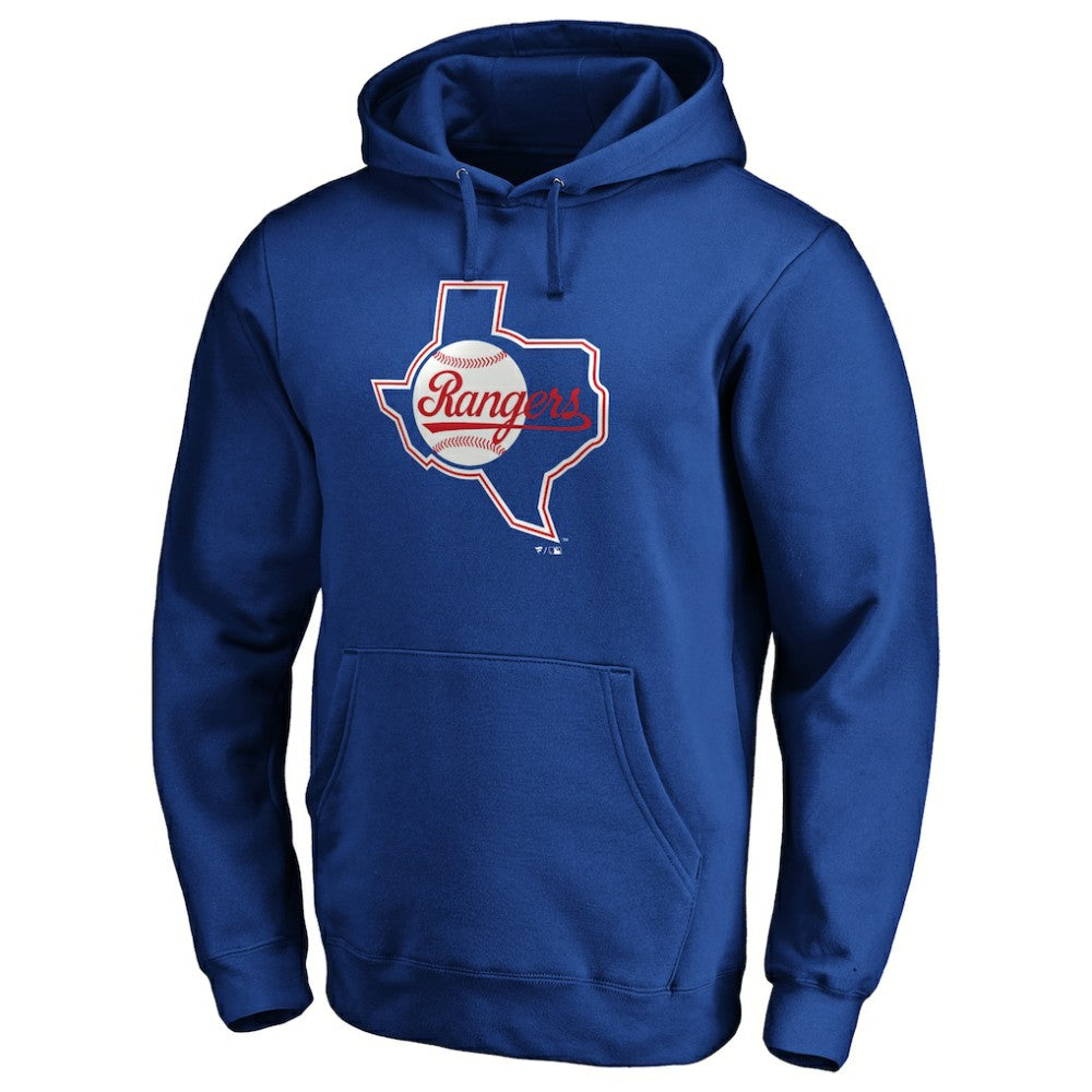 Texas Rangers Cooperstown Collection Huntington Logo Fitted Pullover Hoodie for sale