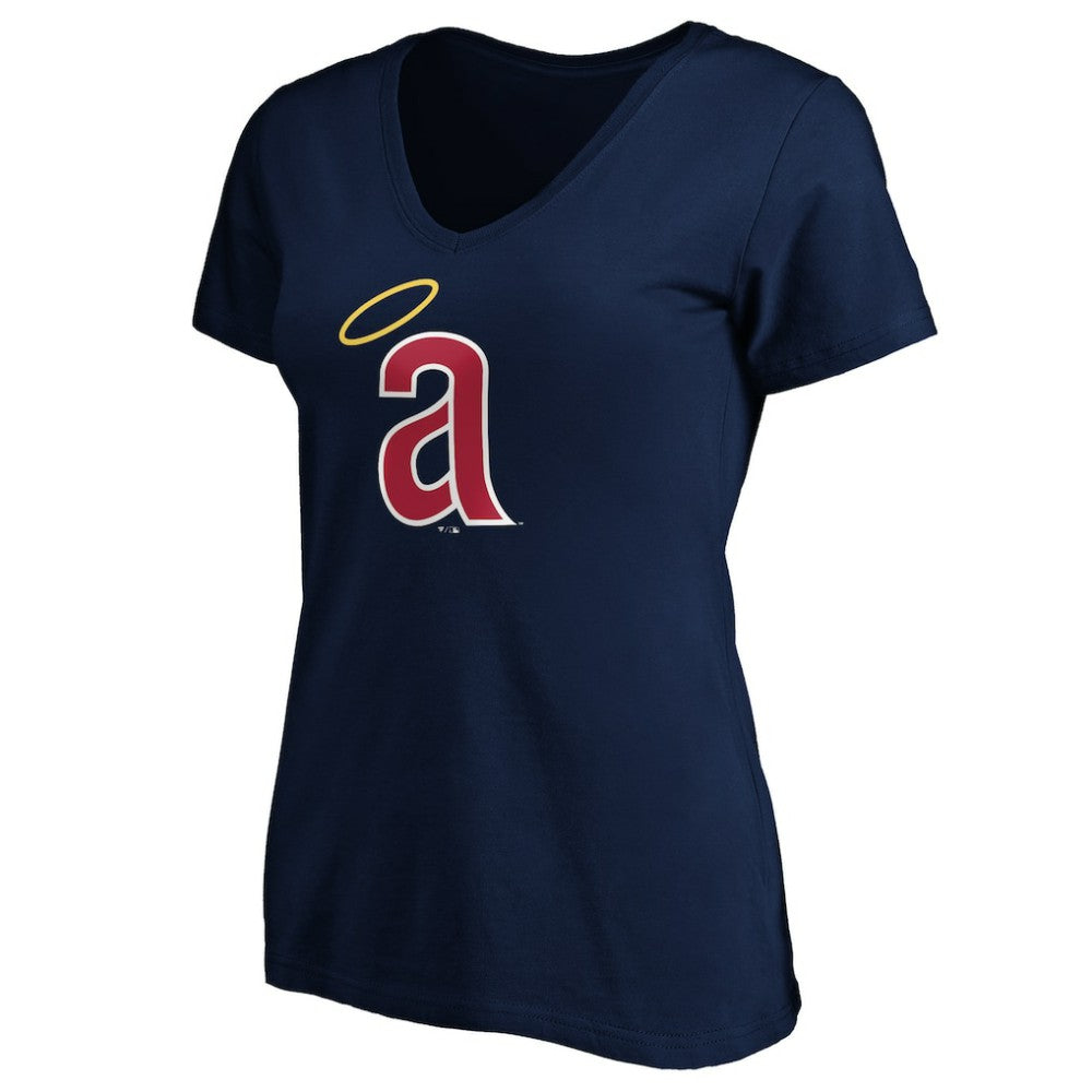 California Angels Women's Cooperstown Collection Huntington Logo V-Neck T-Shirt Near Me