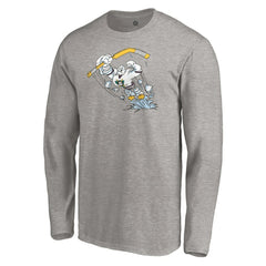 Anaheim Ducks Special Edition Primary Logo Long Sleeve T-Shirt - Heather Gray | NHL Lifestyle
