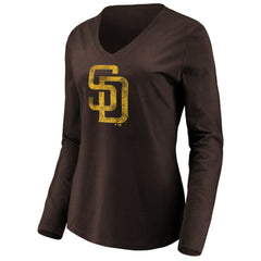 San Diego Padres Women's Core Distressed Team Long Sleeve T-Shirt Discount
