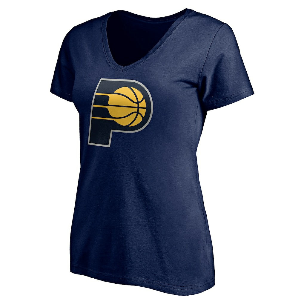 Indiana Pacers Women's Playmaker Personalized Name & Number V-Neck T-Shirt Navy