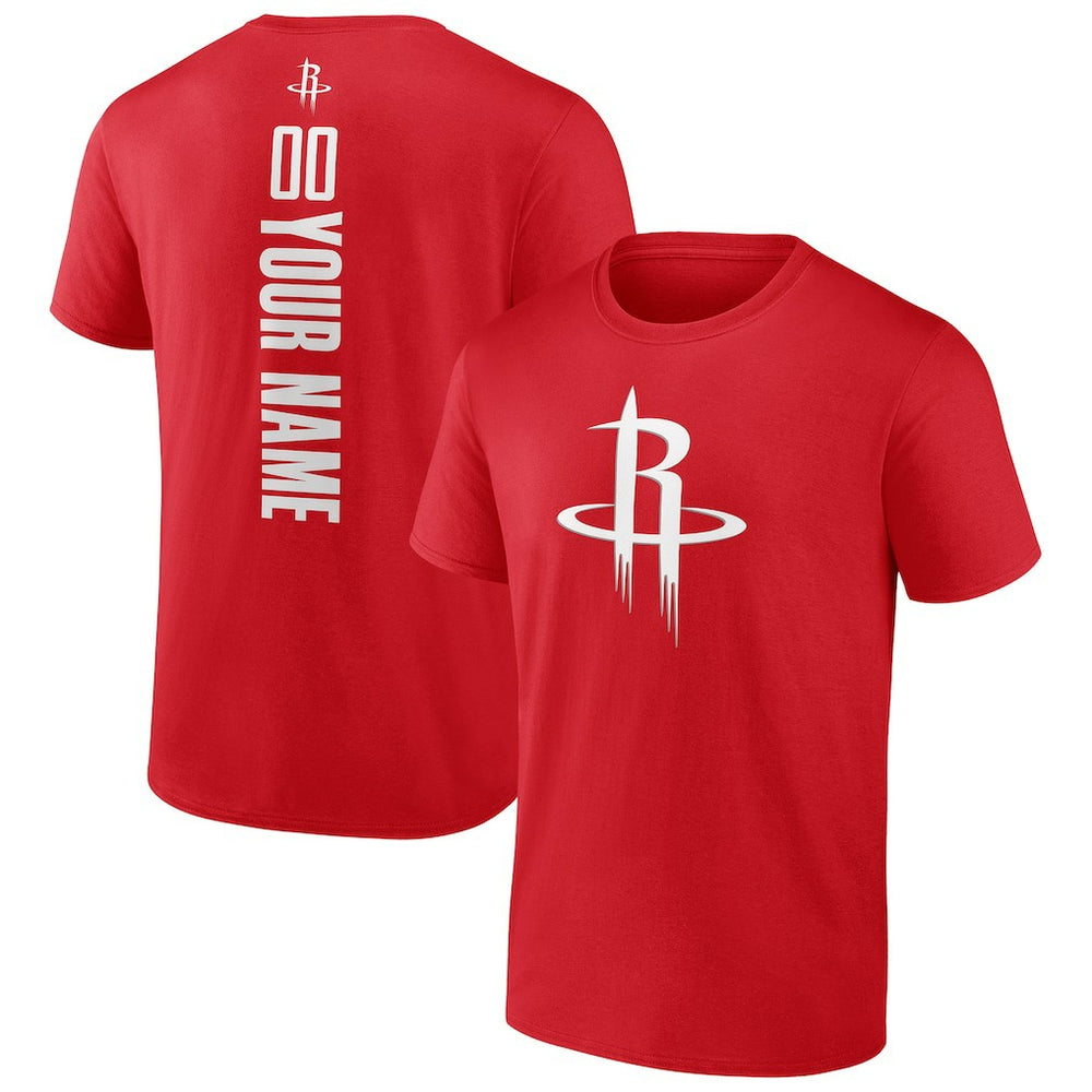 Houston Rockets Playmaker Personalized Name & Number T-Shirt Red
