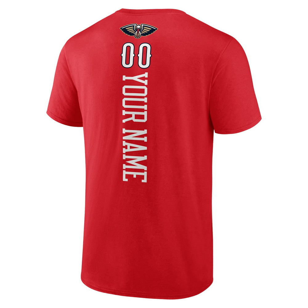 New Orleans Pelicans Playmaker Personalized Name & Number T-Shirt Red