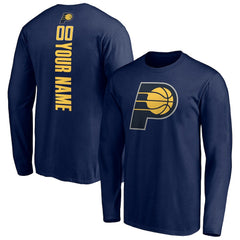 Indiana Pacers Playmaker Personalized Name & Number Long Sleeve T-Shirt Navy