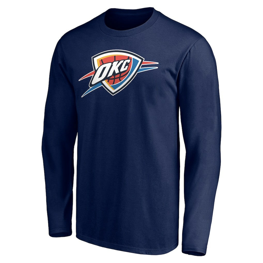 Oklahoma City Thunder Playmaker Personalized Name & Number Long Sleeve T-Shirt Navy